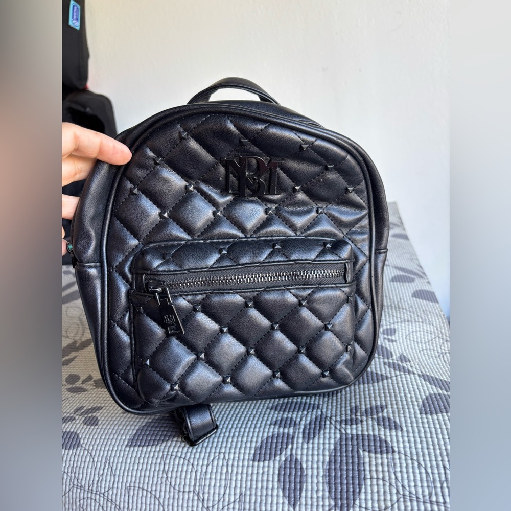 Luxurious Black Quilted Backpack